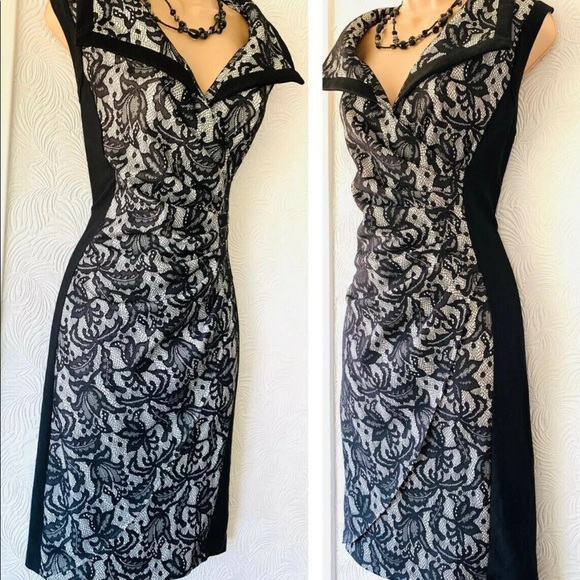 Joseph Ribkoff Dresses & Skirts - Joseph Ribkoff Black Lace Sheath Dress LN (12)